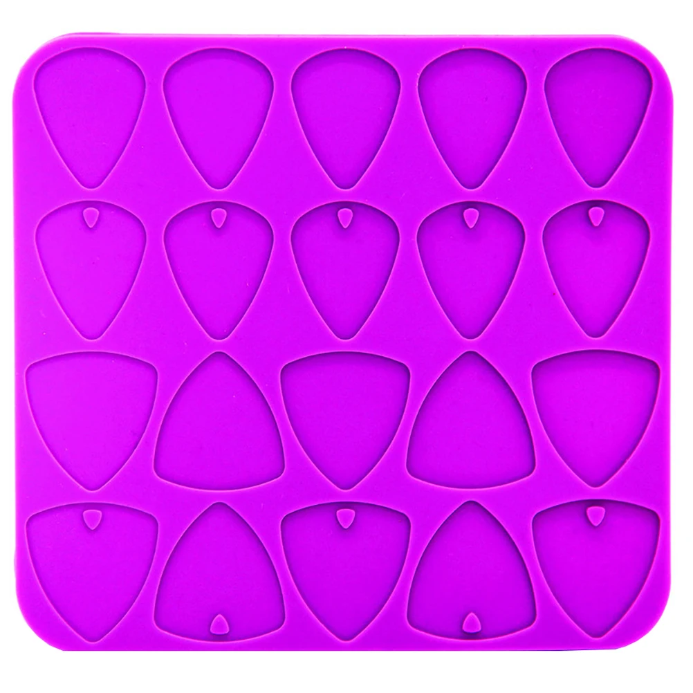 

5pcs Guitar Picks Molds Silicone Resin Casting Mold Epoxy Diy Crafts Triangle Shape Reusable Durable Non-Stick Jewelry