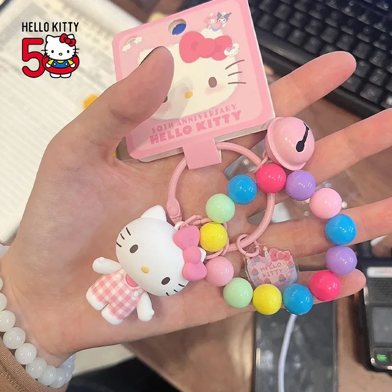 

Sanrio Hello Kitty 50th Anniversary Pendant Cute And High Beauty Hello Kitty Keychain Backpack Hanging Accessories