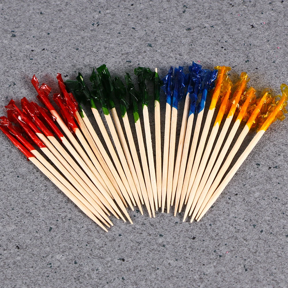 

240 Pcs Fruit Picks Disposable Cocktail Sticks Snack S wich Mini Appetizer Sushi Party Drinksticks Bar Tools Kitchen Supplies
