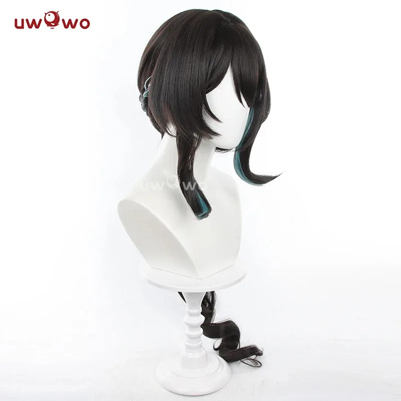 

LQIN STOCK UWOWO Honkai Star Rail Ruan Mei RuanMei HSR Cosplay Wig Long Black Hair