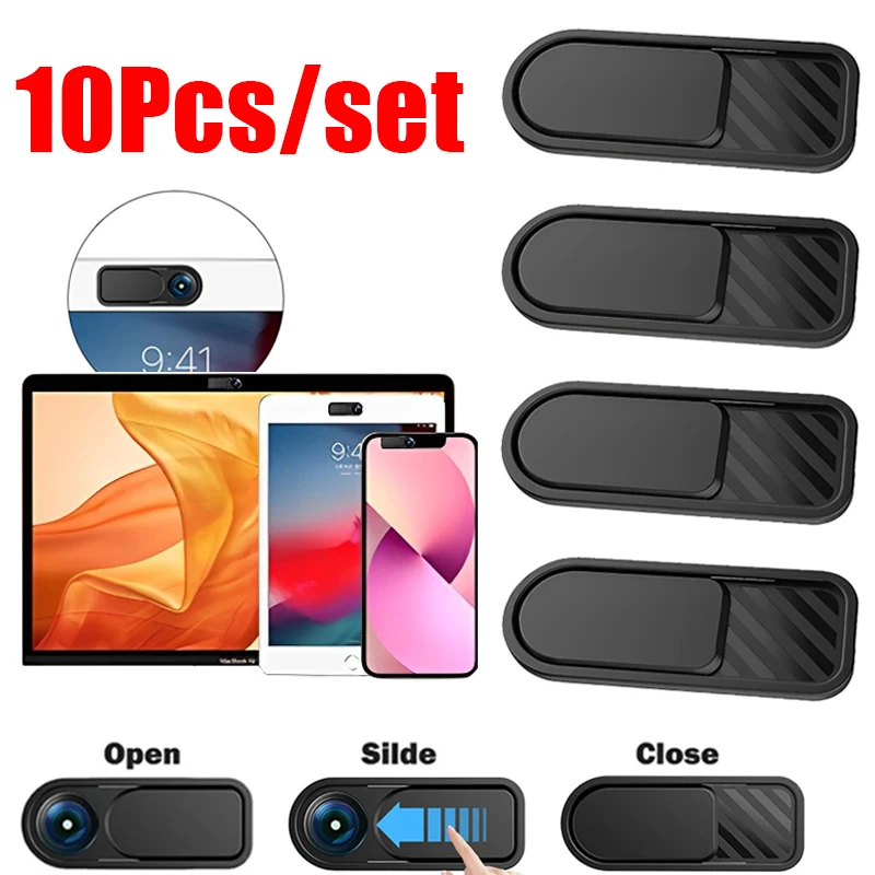 Webcam Cover Shutter Magnet Slider Plastic Camera Cover for IPad Tablet Web Laptop Pc Camera Mobile Phone Lenses Privacy Sticker