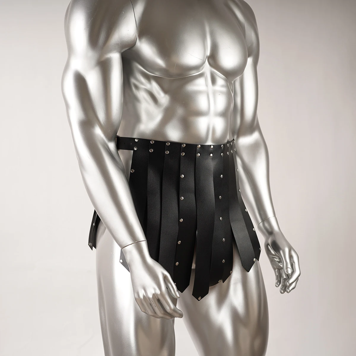 Kostium gladiatorka gotycki męski, rzymska spódnica gladiatorka z uprzężą, upominki z uprzężą dla niego