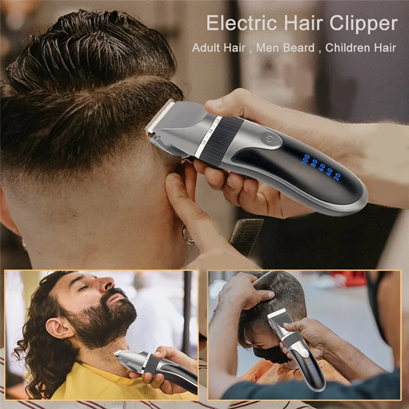 Hair Clipper Electric Barber Hair Trimmers for Men Adults Kids Cordless Rechargeable Hair Cutter Machine Professional