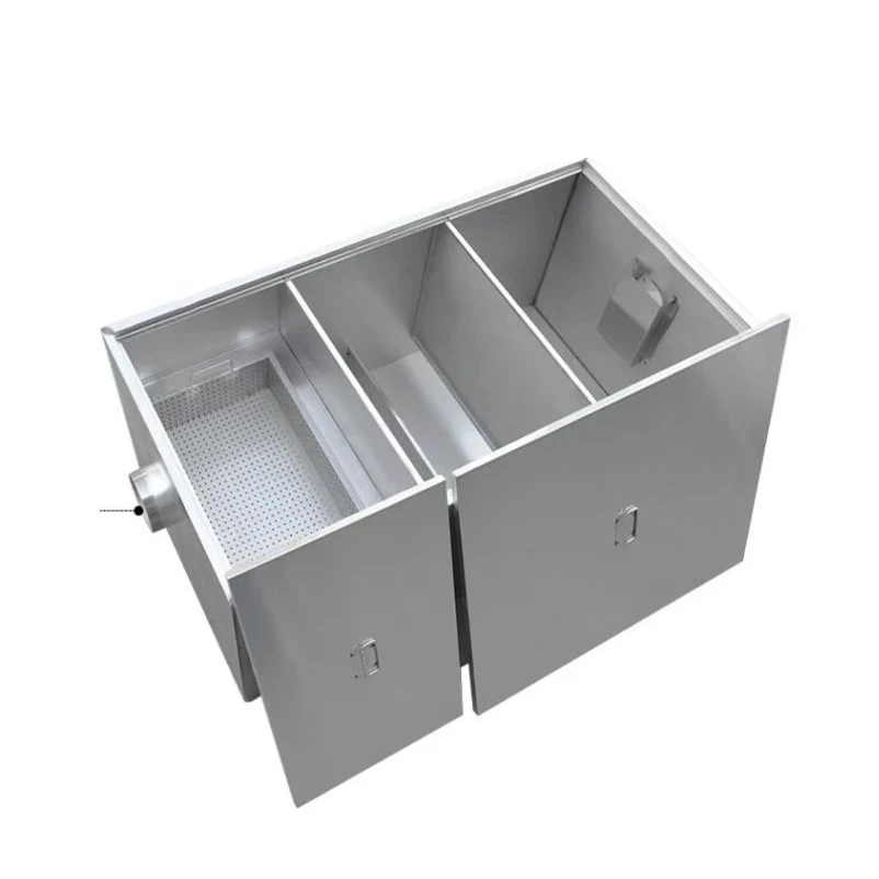 

Buried Commercial Stainless Steel Oil-water Separator Catering Restaurant Level 3 Filtering Kitchen Wastewater Treatment