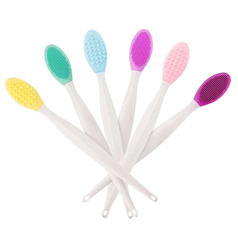 Silicone Exfoliating Lip Brush Double-sided Lip Brush Soft Cleaning Lip Brush Beauty Tool for Smoother Skin