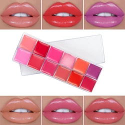 12 Color Lipsticks Palette Waterproof Long Lasting Pigment Shimmer Lip Gloss Professional Cosmetic Beauty Makeup