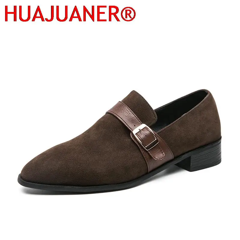 

Mens Dress Shoes Fashion Men's Shoes Casual Suede Oxford Shoes For Men Slip-On Loafers Male Monk Strap Footwear Plus Size 38-48