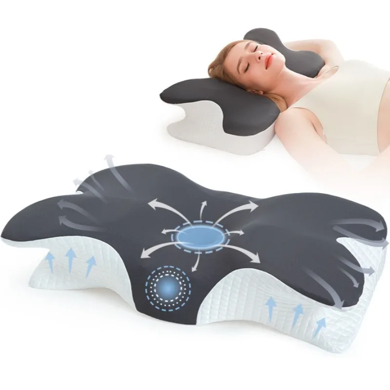 

Ортопедическая подушка-бабочка нестандартной формы из пены с эффектом памяти, медленно восстанавливающая форму, для защиты шеи и снятия боли в шейном отделе позвоночника