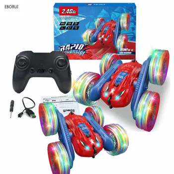 Children and adults EBORUI YB155 RC Stunt Car 4WD Off Road Car 2.4Ghz Remote Control Vehicle Double Sided RC Car RTR Kids Gift Toy