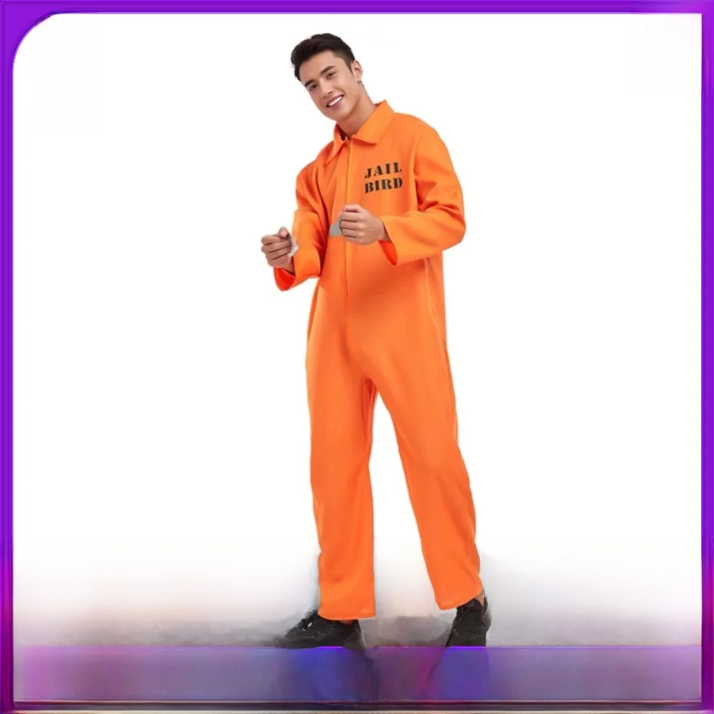 بدلة زي سجين الهالوين طقم أورم برتقالي عام بدلة سجين نسائية ملابس عرقية زي مسرح هانفو التقليدي