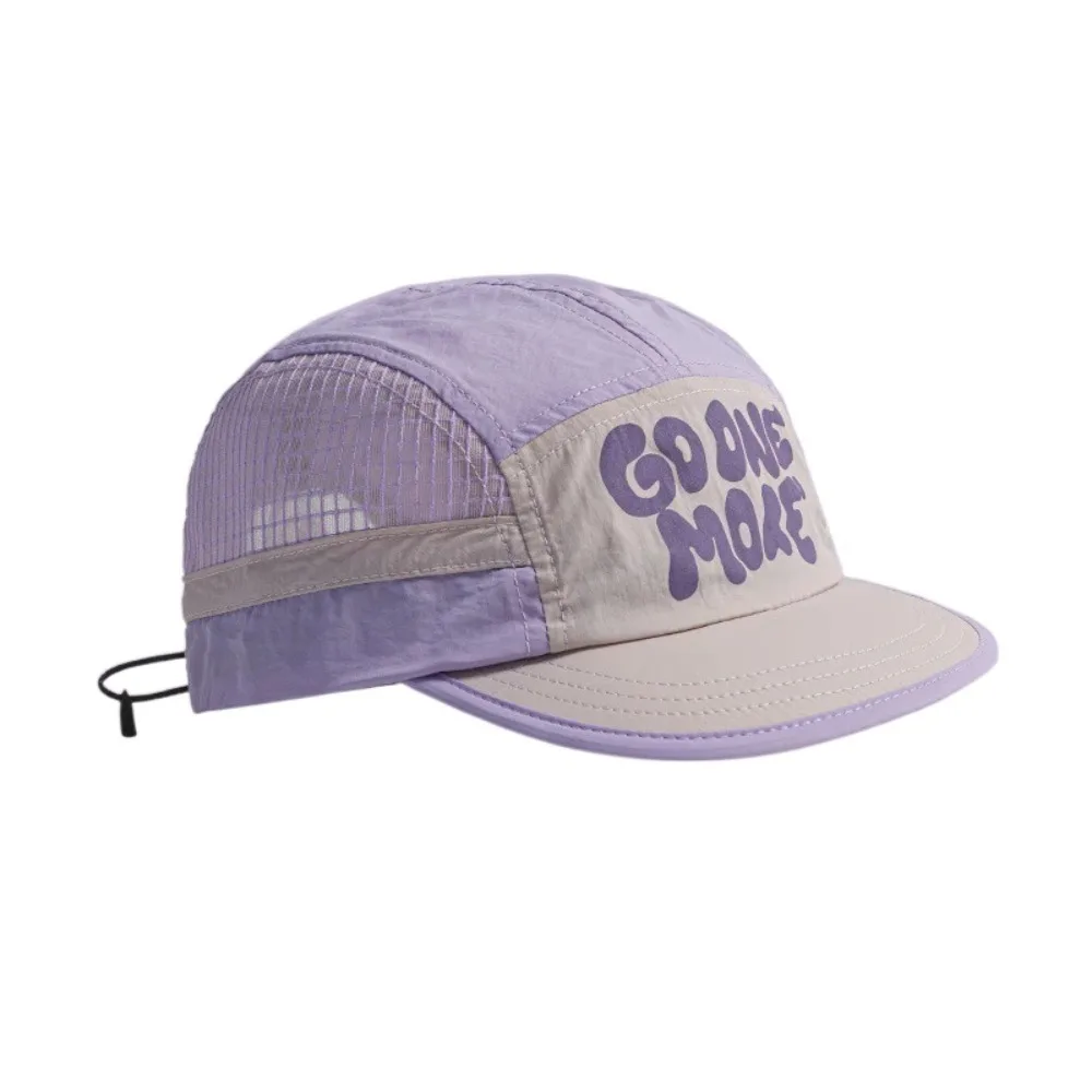 Soft Brim Quick-drying Baseball Cap Sun Protection Hip-hop Hat Breathable Hat Retro 5-panel Lightweight Mesh Running Caps