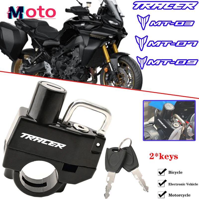 For YAMAHA MT09 MT07 MT10 MT03 MT 09 07 03 10 TRACER 900 700 GT FZ09 Motorcycle Accessories CNC Helmet Lock Anti-Theft Helmet