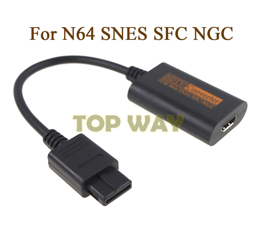 

1PC HDMI-Compatible HDTV Converter Cable Adapter For Nintendo 64 N64 SNES SFC NGC Accepts AV and SV S-video Input 1080P Output