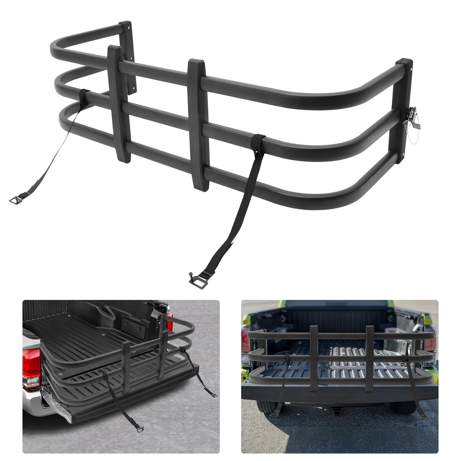 Universell einstellbare Aluminium-Ladeflächenverlängerung 122-155cm Länge für kleine Pickups zur verbesserten Ladungskontrolle – Detail 6