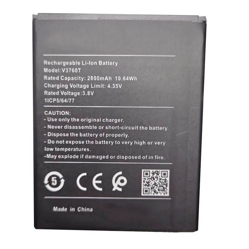 2800mAh 10.64Wh 0 Cycle 100% New V3760T Mobile Phone Batteries For Nokia C2 High Quality Battery