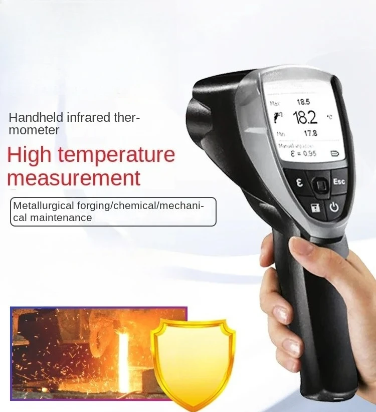 Professional Infrared Thermometer Industrial High Precision Thermometer High Temperature 1500 Degrees