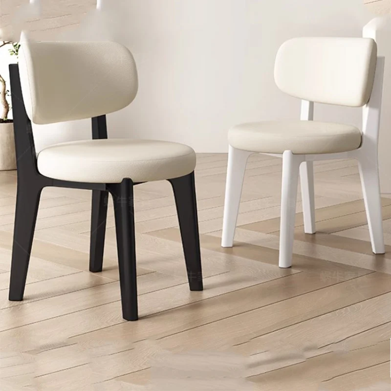 

Classic Modern Minimalist Dining Chair Wooden Beige Designer Comfortable Dining Chair Cheap Relaxing Sillas Para Comedor Home