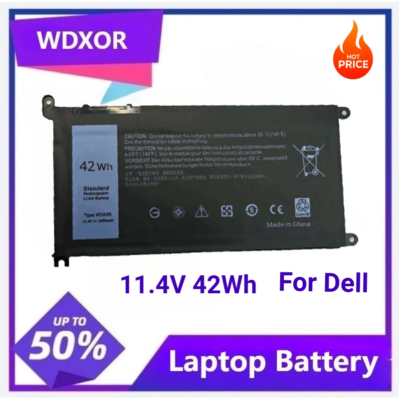 

WDX0R Laptop Battery for Dell Inspiron 13 5000 5368 5378 5379 7378 7368 14 7460 7472 0FC92N 03CRH3 0T2JX4 P74G Y3F7Y 42Wh