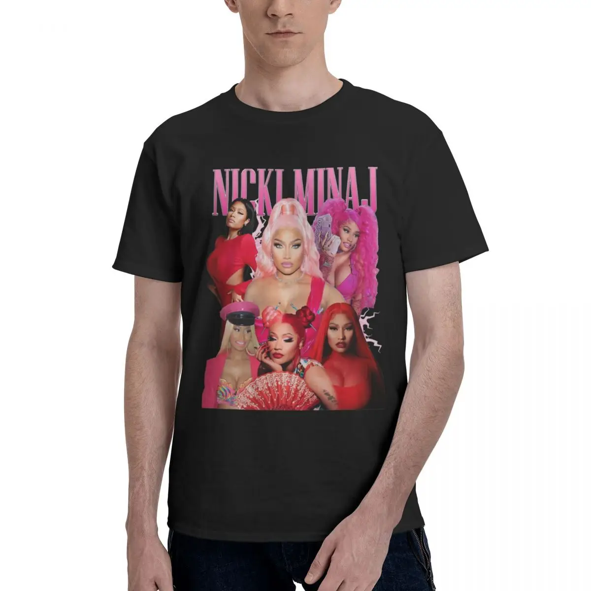 Nicki Minaj Rapper T Shirt Men Cotton Humorous T-Shirt O Neck Tee Shirt Short Sleeve Tops Big Size