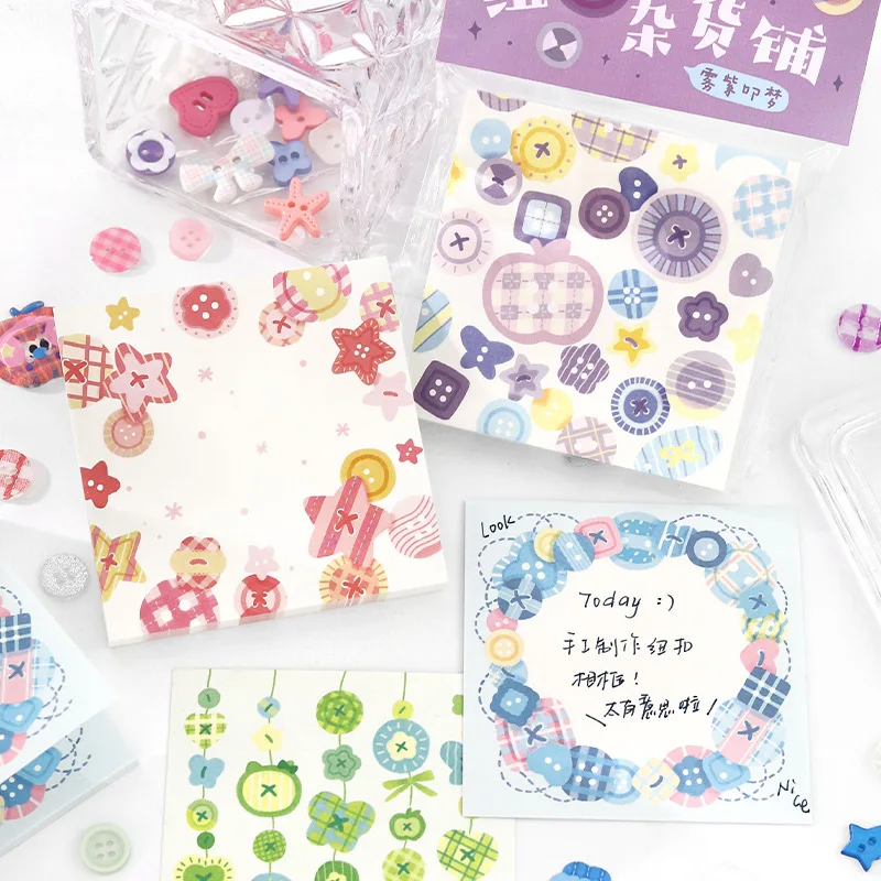 100pcs/lot Memo Pads Material Paper Button grocery store Junk Journal Scrapbooking Cards Retro Background