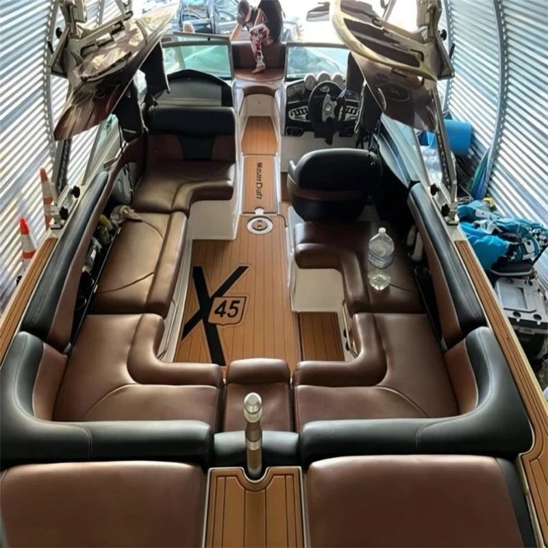 KXKZREN Custom 2011-2015 MasterCraft X55 Swim Platform Cockpit Yacht Anti-skid Deck Sheet Self-adhesive EVA Foam Boat Floor Pad