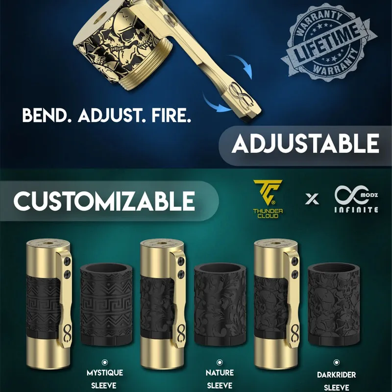 オリジナル ThunderCloud X Infinite Modz Hyperion V2 メックモッド 調整可能な発火距離 ベイプモッド 18650/20700/21700 で駆動
