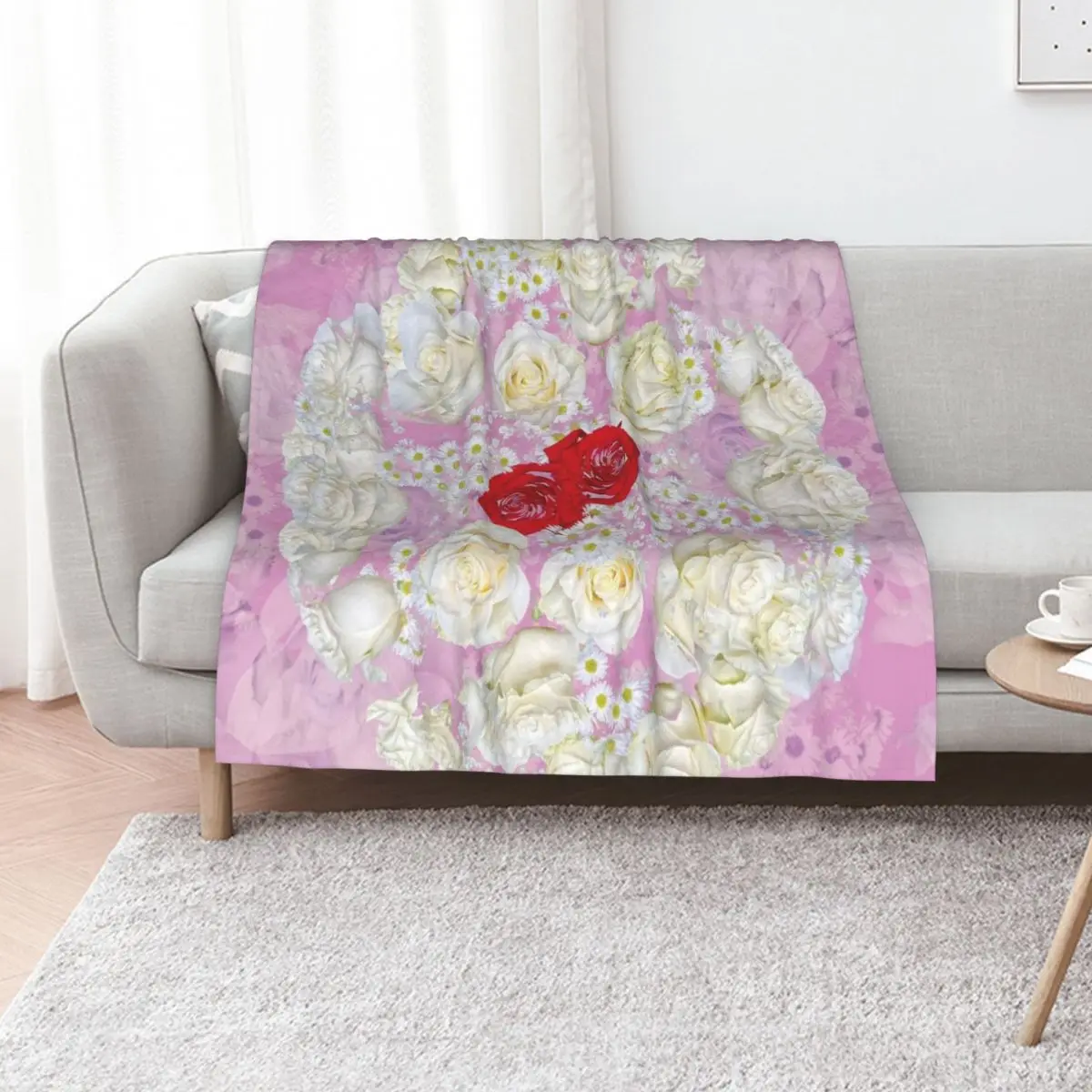 

Baby's White Roses of Freedom by Swoot Throw Blanket Blankets For Baby Nap Summer Beddings sofa bed Blankets