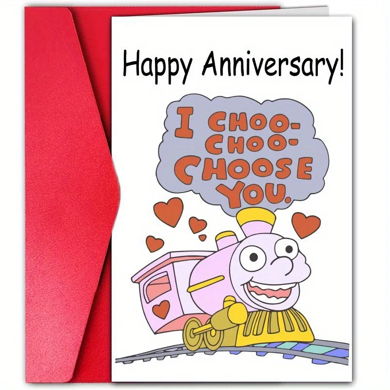 1pc, Anniversary Card, Happy Wedding Anniversary, Simpson Thomas Inspiration Card, Cute Creative Anniversary Card