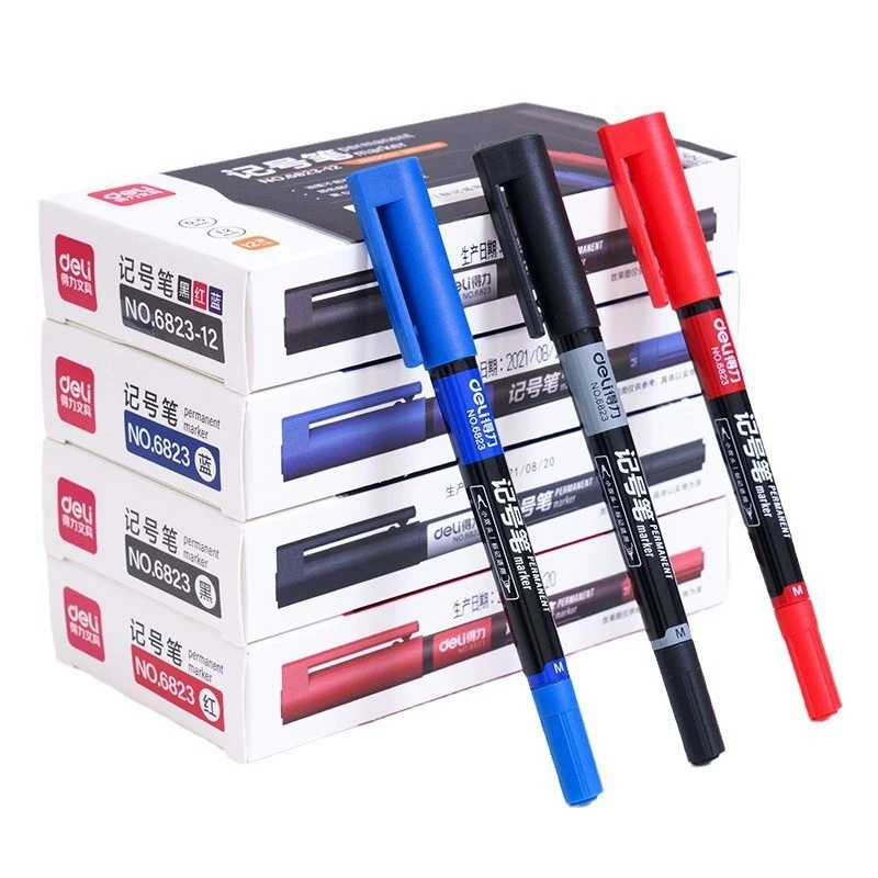 ديلي المزدوج بنك الاستثمار القومي أسود أحمر غرامة هوك خط القلم الرسم الهزلي الفن الكتابة على الجدران توقيع علامة مدرسة مكتب التموين القرطاسية هدية