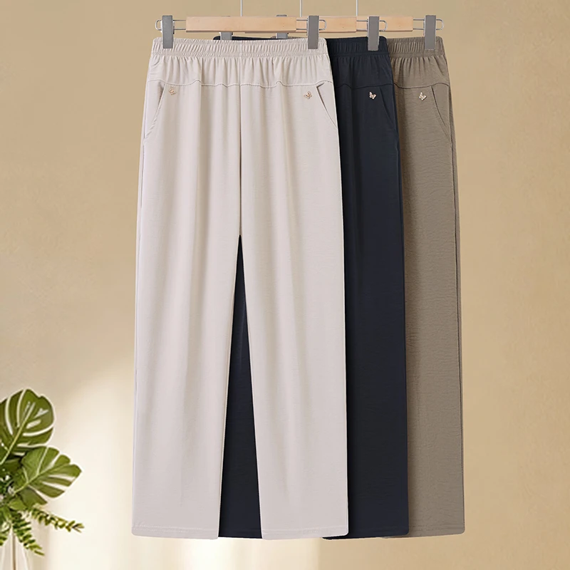 

Летние прохладные комфортные женские брюки: базовые классические модели 2026 года, высокое качество, новая эластичная талия, изысканное исполнение