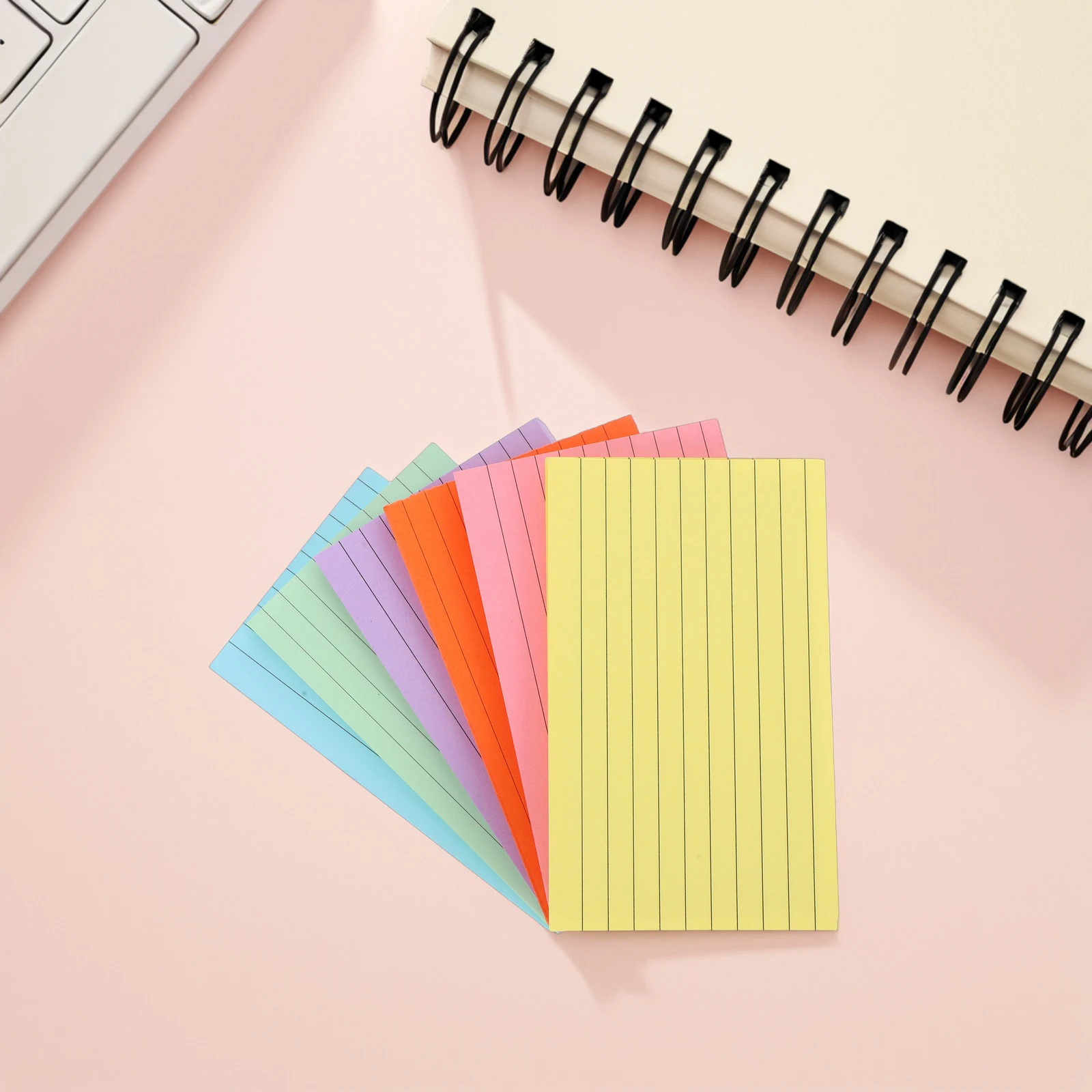 300pcs Double Sided Lined Notebook Colorful Index Cards Portable Size Study Office Paper Memo Pad Multicolor