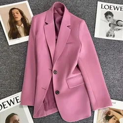 New Spring Autumn Women Coat Korean Fashion Leisure Office Blazer Versatile Solid Long Sleeved Suit Tops Female Jacket Outerwear