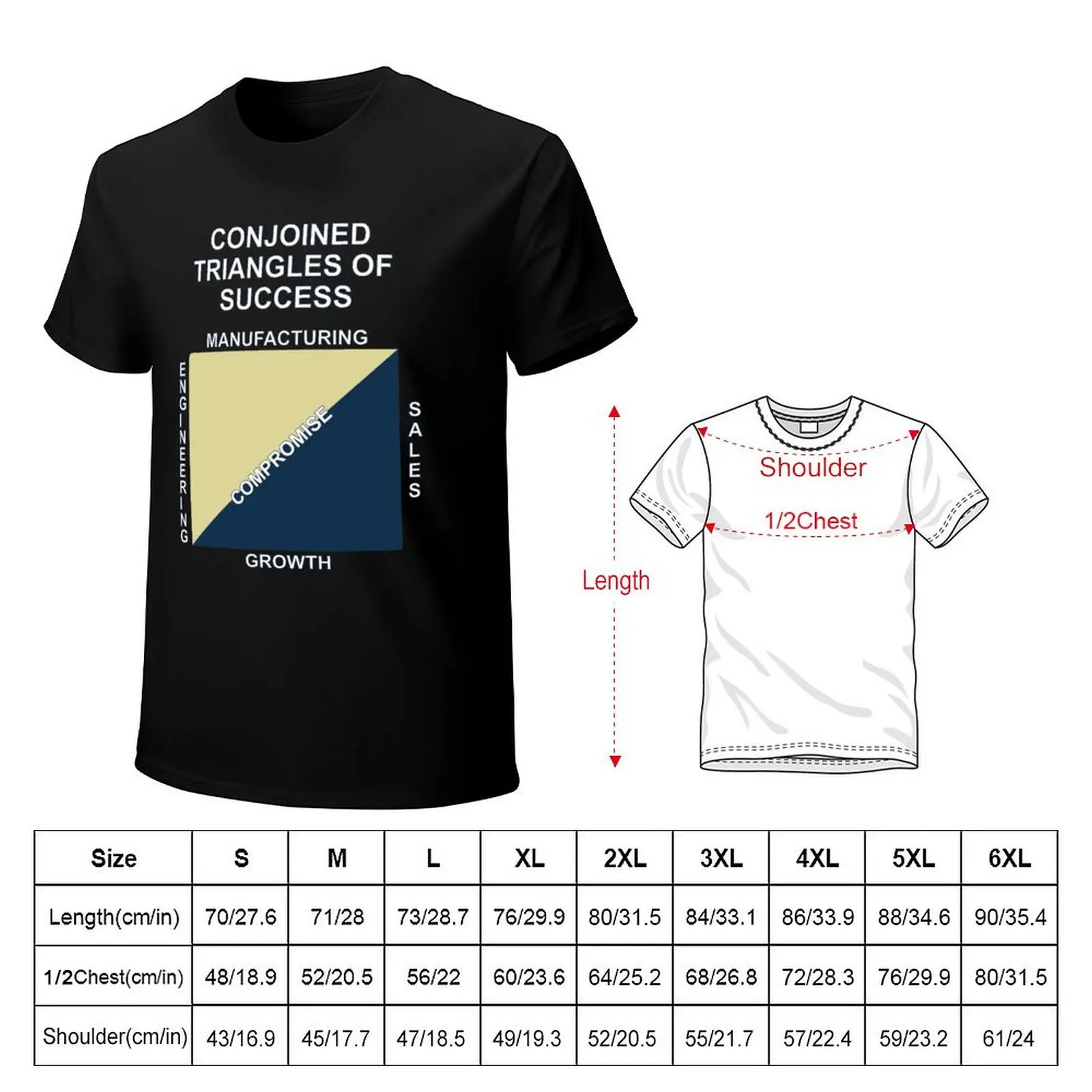 Conjoined triangles of success T-Shirt Casual Basic Short Sleeve T-Shirt