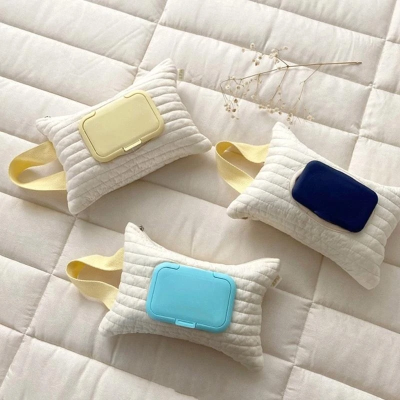 Y4QA 휴대용 물티슈 디스펜서 리필 가능한 와이프 홀더 실내 실외 재사용 재사용 가능한 여행용 젖은 용기 아기 와이프 파우치