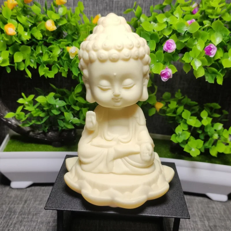 

Ivory Nut Cute Water Lilies Tathagata Guanyin Bodhisattva Small Ornaments Home Buddha Statue Car Crafts Gifts