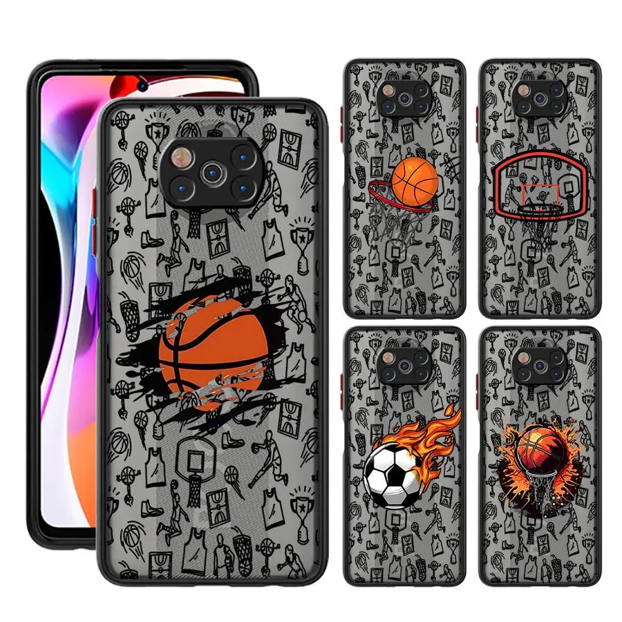 Phone Case for Xiaomi Redmi 12C 10A 12 13C 10 10C A1+ A2 Plus 9 9A 9C 9T K40 Pro Basketball Art Shockproof Soft Cover Capa