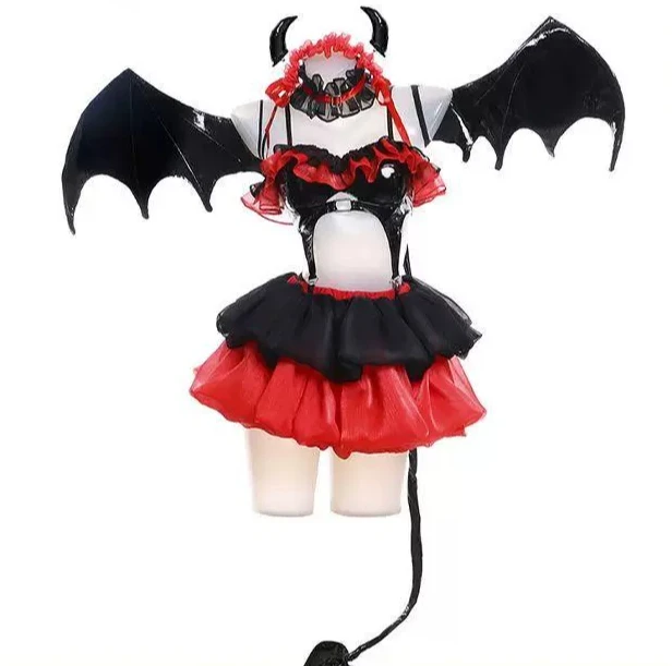 

Kurumi Date A Live Little Devil Swimsuit Bunny Cosplay Costume Full Set for Women Halloween Comic Con Role Play Anime Outfit