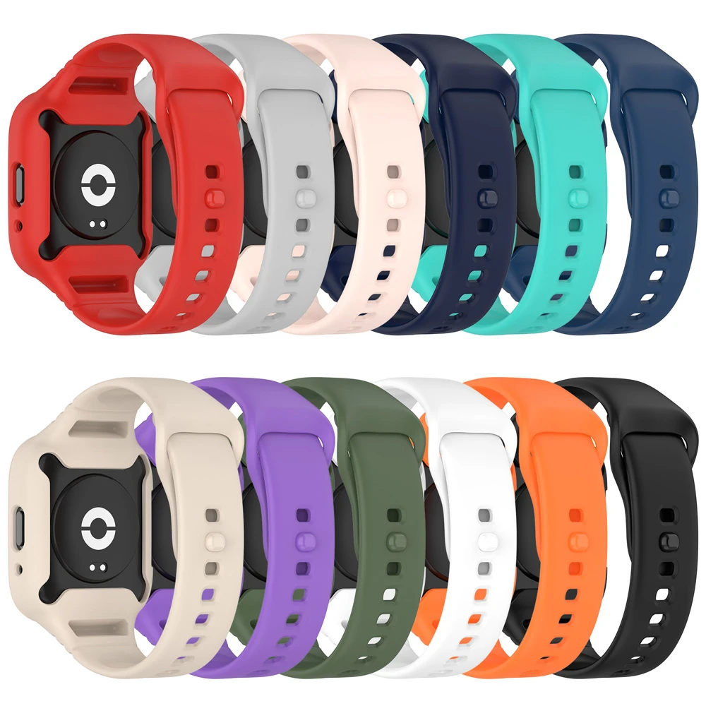 Bracelet en silicone avec étui pour Redmi Watch 3, remplacement du bracelet actif, coque de protection du bracelet