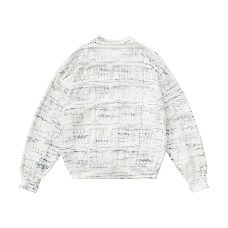 Women's Loose Fit Jacquard Knit Pullover Sweater Crewneck