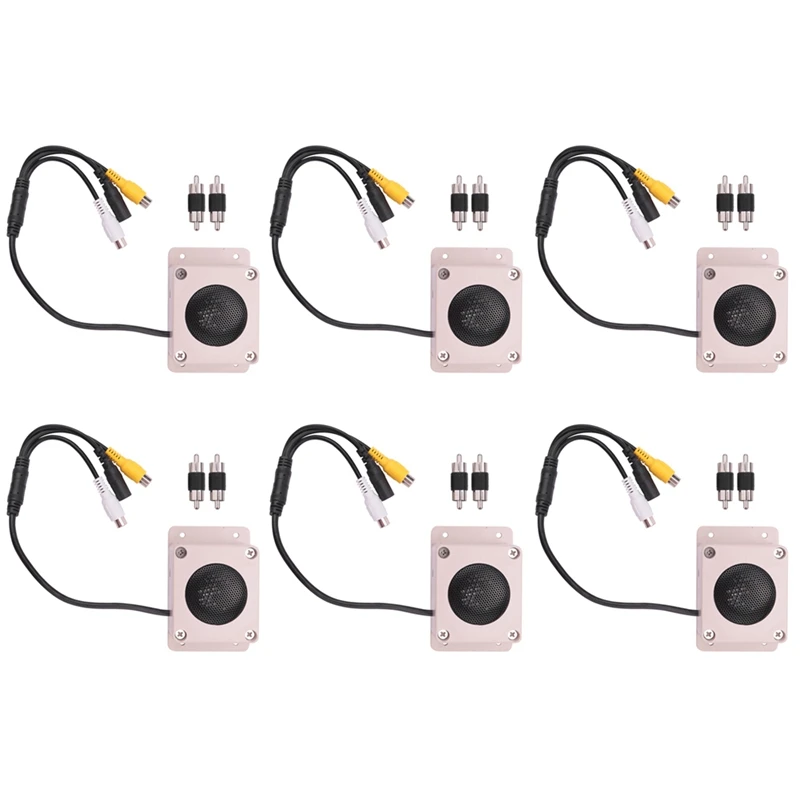 6X Microphone Speaker Device For Security Camera Waterproof For IP Camera Audio Recording Two Way Radio Interphone