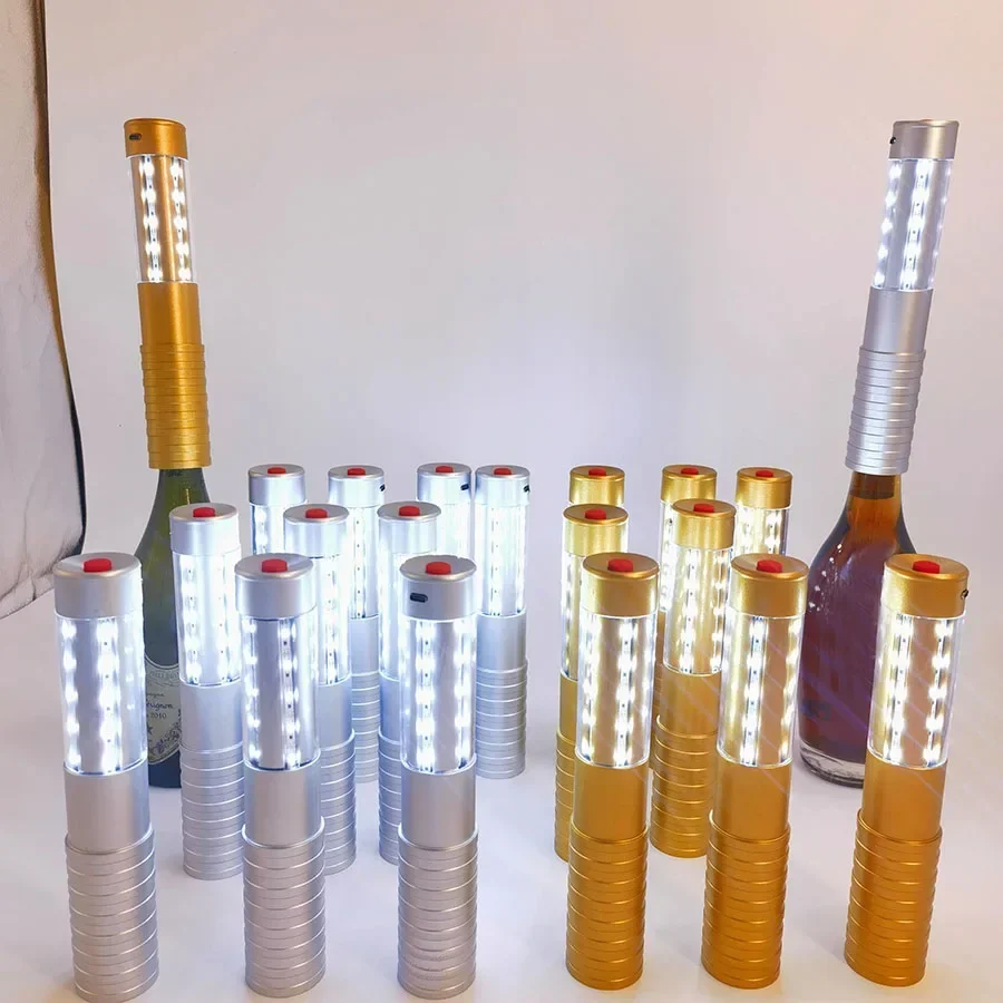 Handheld Strobe Lights Champagne Bottle Sparklers Led Strobe Baton Bottle Service Lights for Club Bar Wedding KTV Party Decor