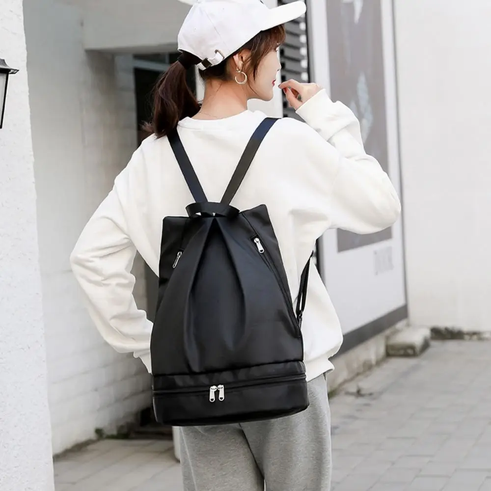 Lightweight Wet Dry Separation Fitness Bag Foldable Waterproof Swimming Backpack Shoe Compartment Portable Travel Duffel Bag Gym