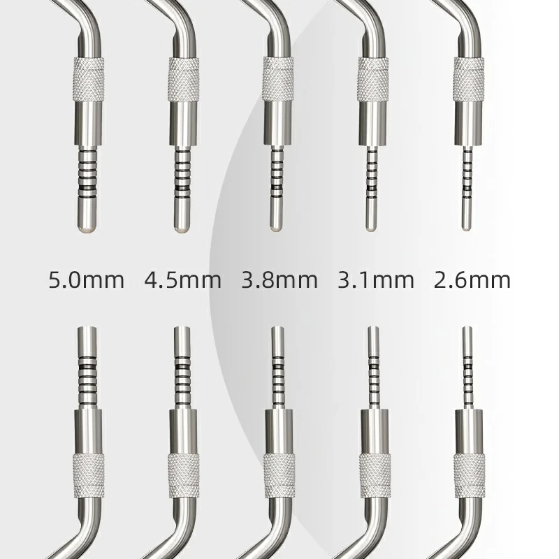 Ekskluzywny zestaw 5 sztuk Sinus Lift osteotomy ze skrzynką do sterylizacji wklęsłe okrągłe końcówki instrumenty do implantów dentystycznych