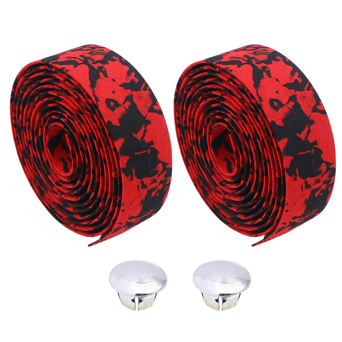 

2Pairs Camouflage Red Black 200x3cm PU Handlebar Tape Comfort Performance Bike Accessories Damage Protection