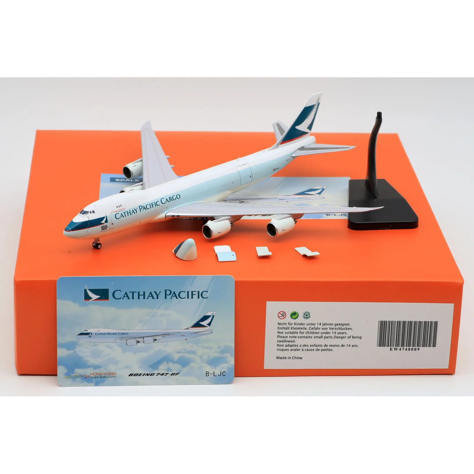 

EW4748009 Alloy Collectible Plane Gift JC Wings 1:400 Cathay Pacific Cargo Open Door Boeing B747-8F Diecast aircraft Model B-LJC