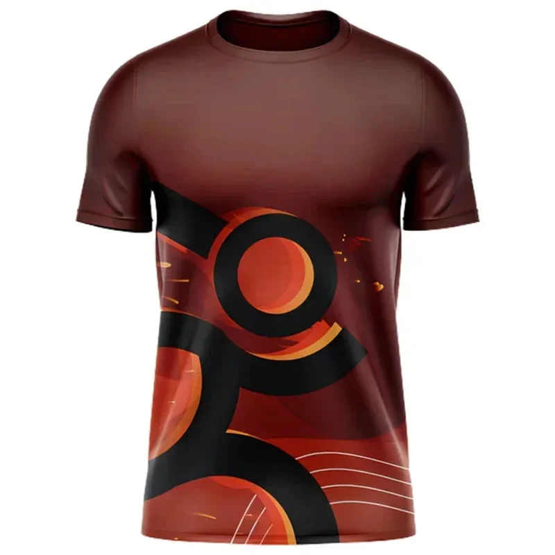 Nuovi vestiti moda figure t-shirt da uomo stampata in 3D estate traspirante sport Casual O collare a maniche corte corsa all'aperto