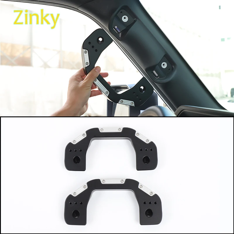 

Aluminum Alloy Car A-pillar Grab Handle Trim Mobile Phone Bracket Modification Fit for Toyota Land Cruiser Prado 250 LC250 2024+