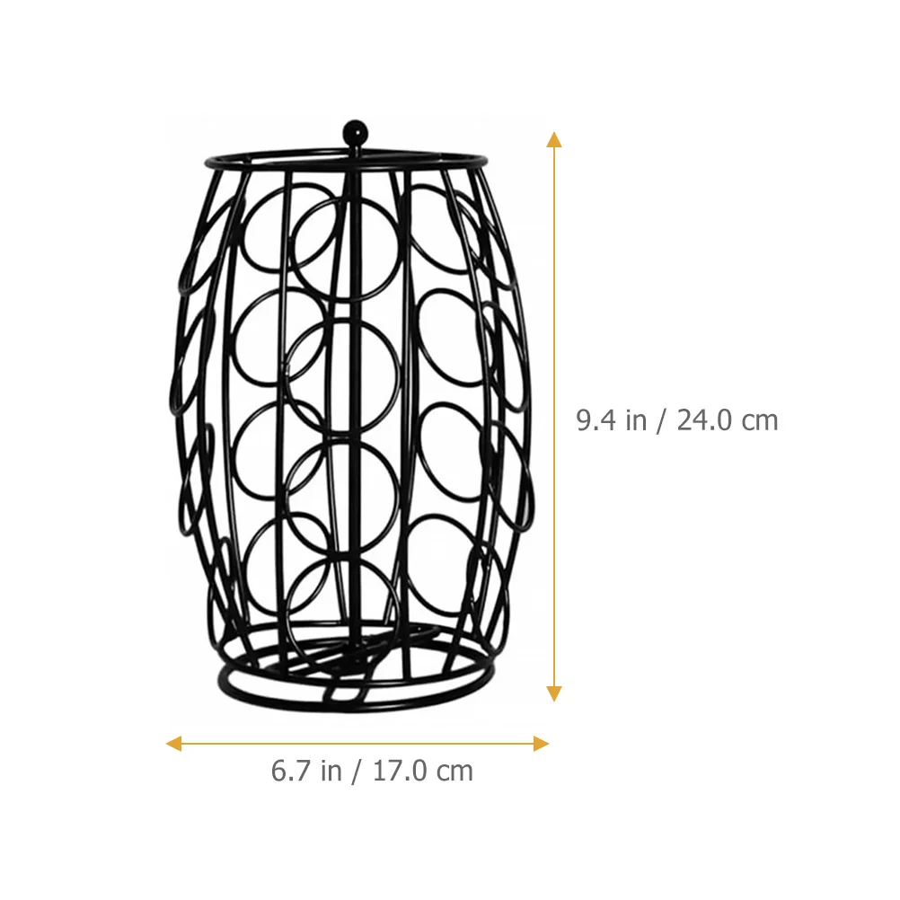 حامل كبسولات القهوة القابل للدوران، رف تخزين كبسولات حديدية، منظم 360 درجة، موفر للمساحة، ملحقات القهوة المكتبية للمطبخ