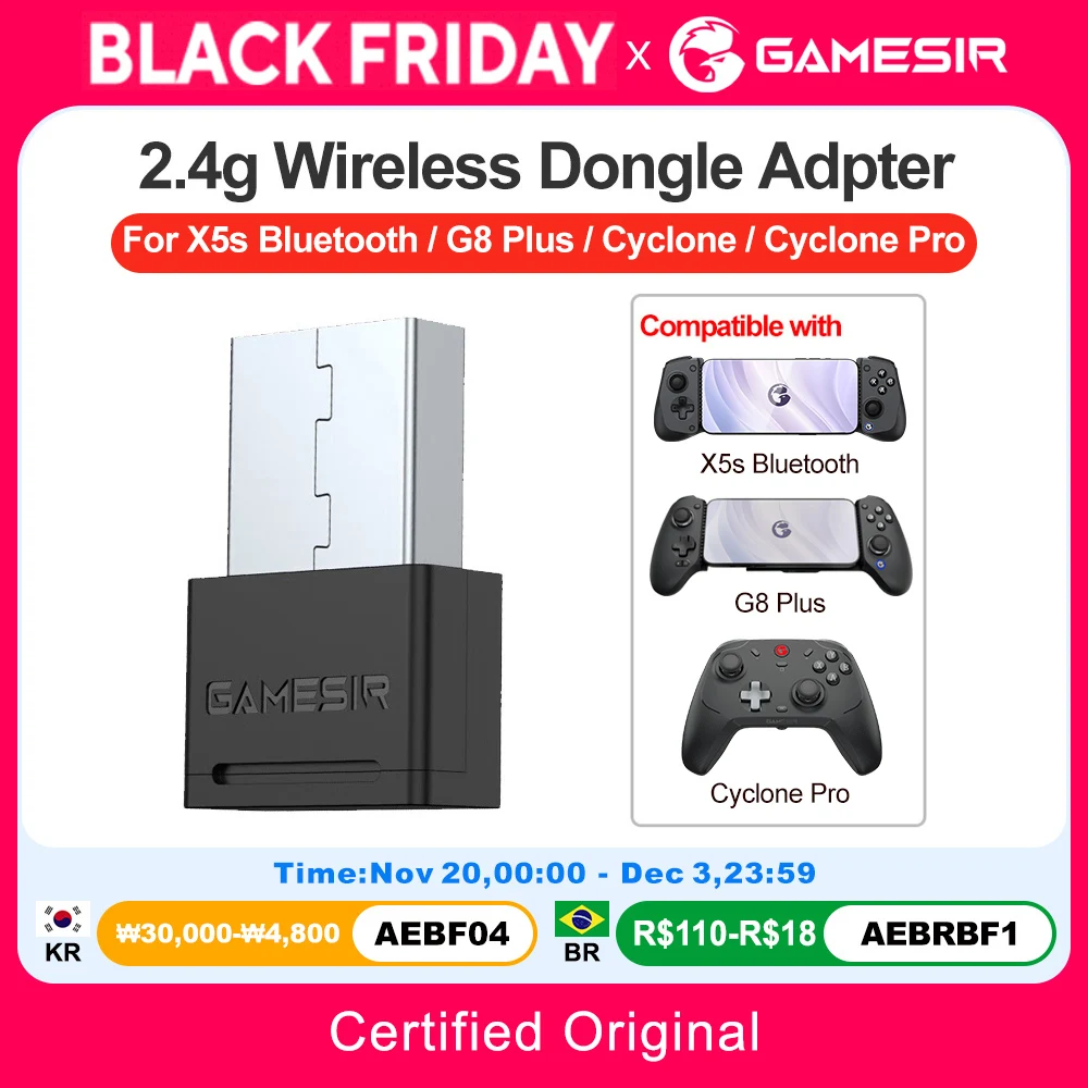 Gamesir X5s Bluetooth G8 Plus G8 + Galileo Plus Cyclone Cyclone Pro 2.4g Dongle sans fil r�cepteur adaptateur accessoires de Console de jeu