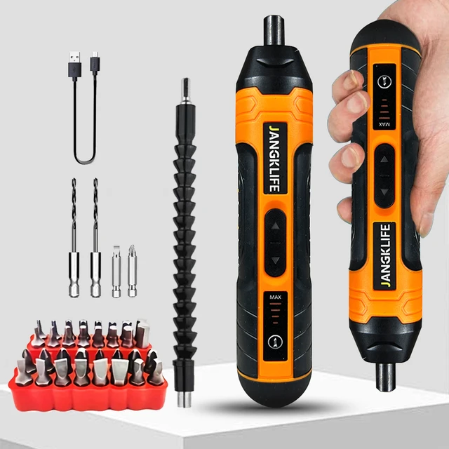 JANGKLIFE Cordless Electric Screwdriver Rechargeable 1300mah Lithium Battery Mini Drill 3.6V Power Tools Set AliExpress